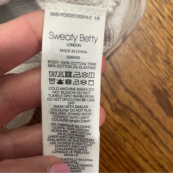 Sweaty Betty Essential Animal Print Hoodie Gray Size Medium - Picture 9 of 10